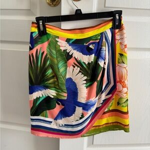 Farm Rio Toucan Mixed Print Skirt - XS